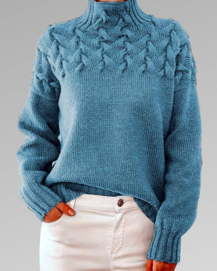 Elegante zigzag gebreide trui