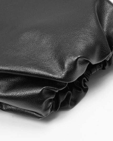 Leren jas met retro capuchon
