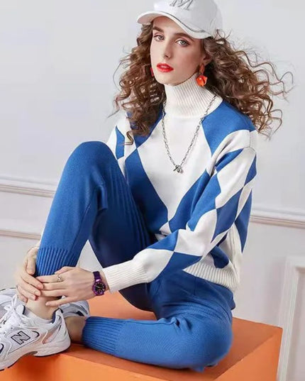 Casual set met lichte trui en broek