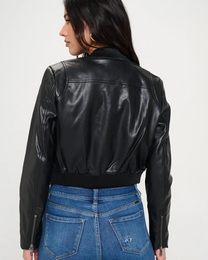 Cropped bomberjack met rits