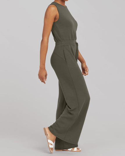 Casual crop top met wijde broek