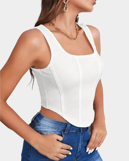 Amara vierkante halslijn corset top