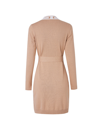 Badjas met riem in de taille gebreide jurk jas