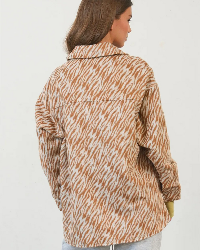 Lange shaket met zebrapatroon
