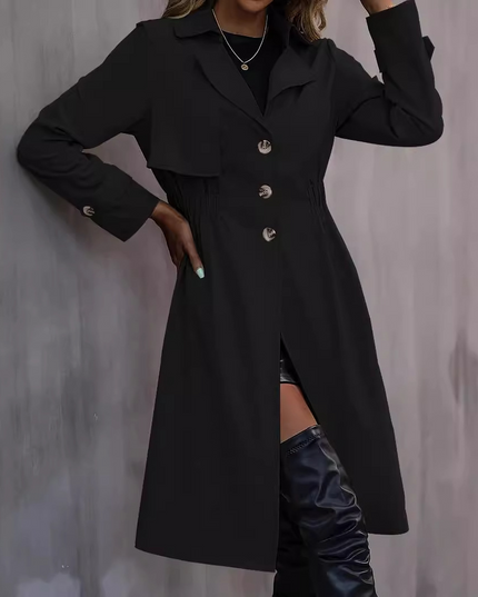 Trenchcoat met lange taille