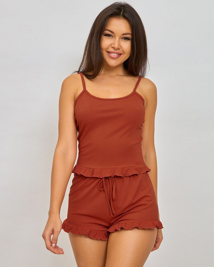 Pyjamatop met korte broek