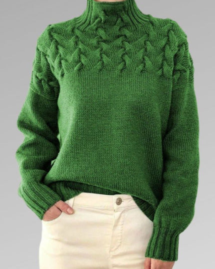 Elegante zigzag gebreide trui