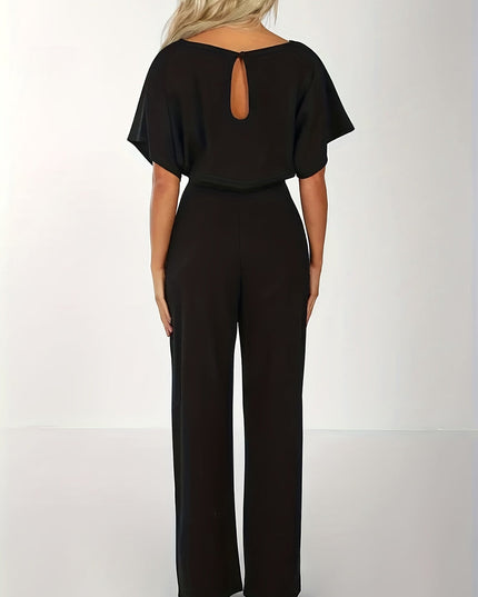 Wijde jumpsuit met tailleband