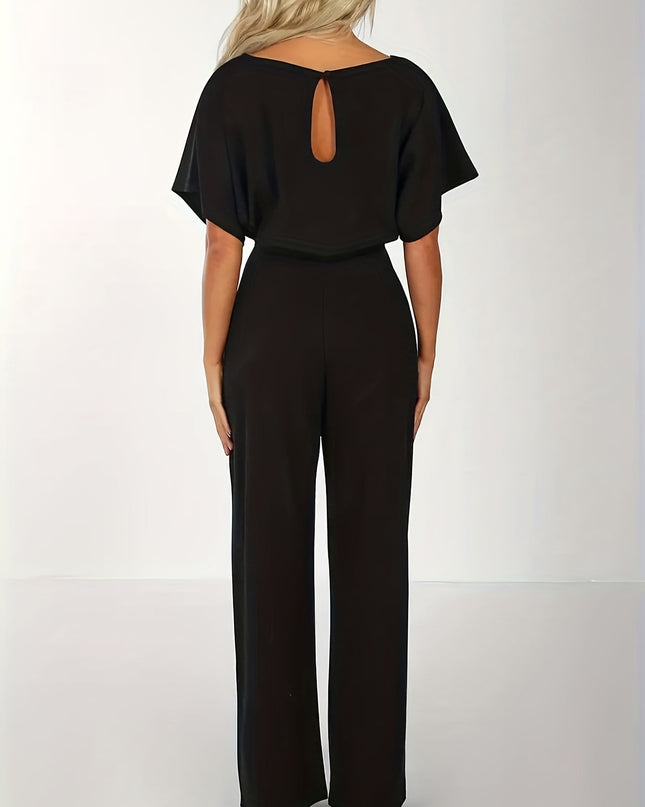 Wijde jumpsuit met tailleband