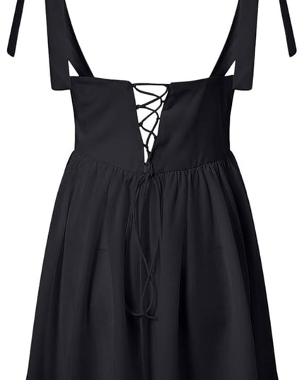 Loris mini-jurk met geknoopte bandjes