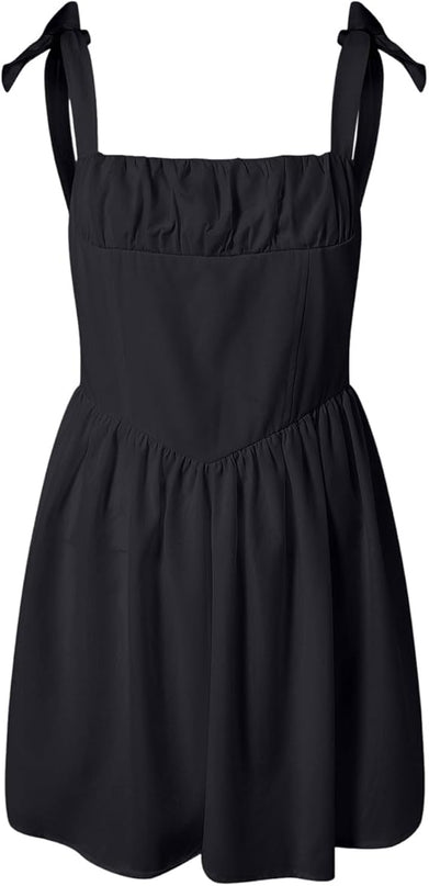 Loris mini-jurk met geknoopte bandjes