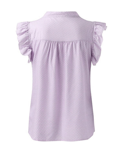 T-shirt met strik en stippen