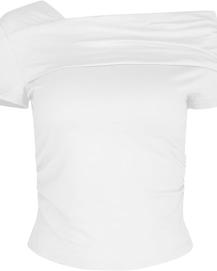 Arriela crop top met één schouder