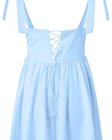 Loris mini-jurk met geknoopte bandjes