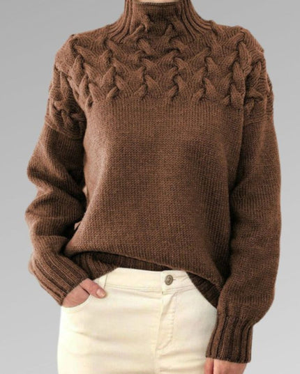 Elegante zigzag gebreide trui