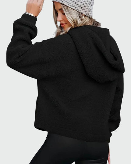 Zachte hoodie met knopen