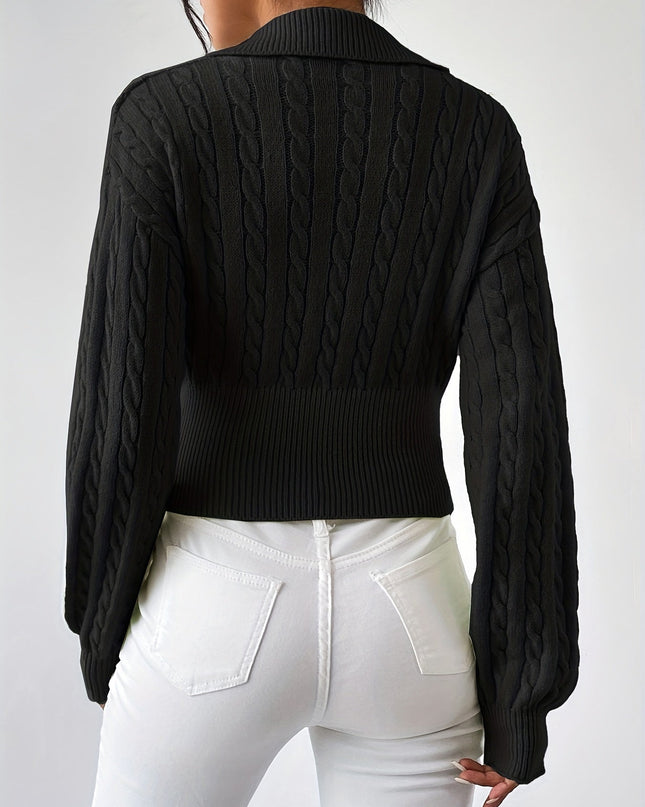 Gebreide top met col