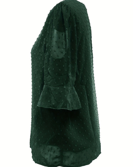 Losse blouse met lage mouwen