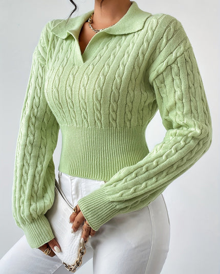 Gebreide top met col