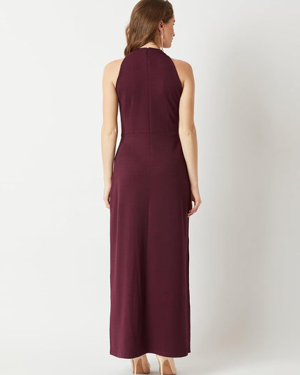 Terresa maxi-jurk met elegante halslijn