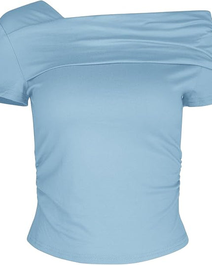 Arriela crop top met één schouder