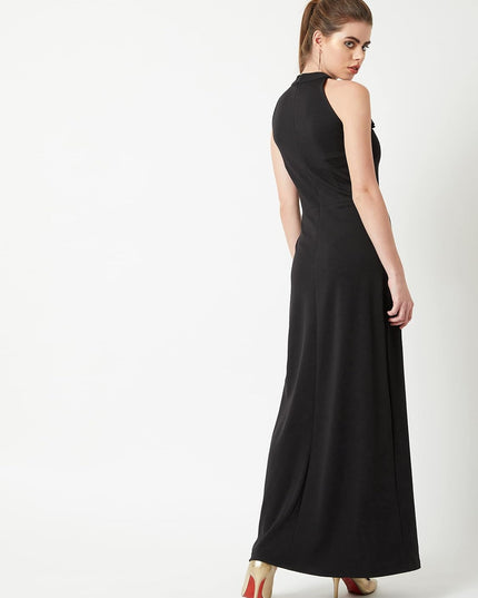 Terresa maxi-jurk met elegante halslijn