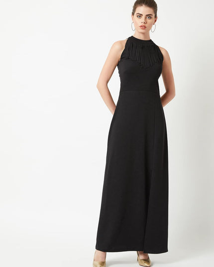 Terresa maxi-jurk met elegante halslijn