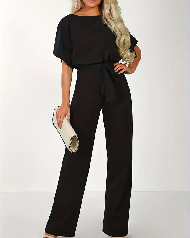 Wijde jumpsuit met tailleband