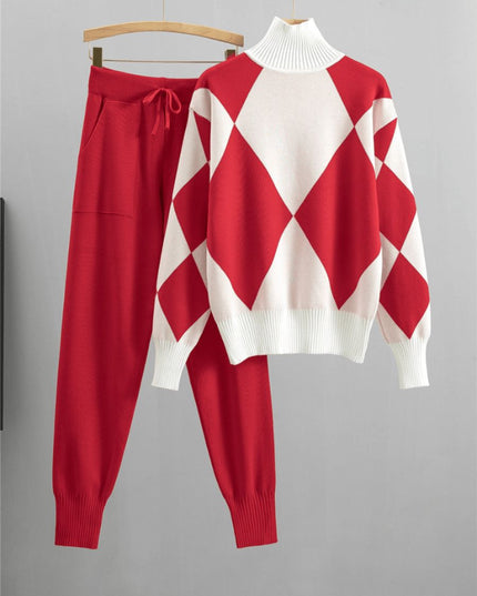 Casual set met lichte trui en broek