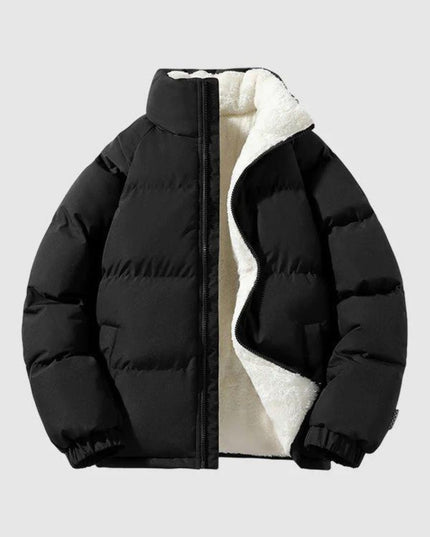 Gewatteerd, met fleece gevoerd pufferjack voor heren