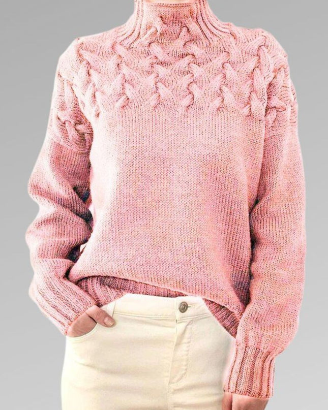 Elegante zigzag gebreide trui