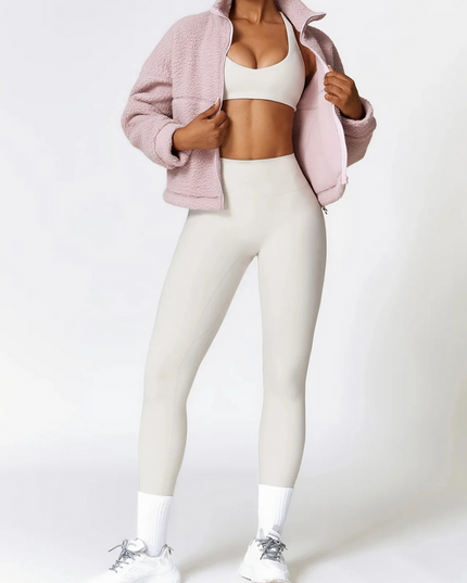 Fitness zachte fleecejas