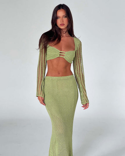 Geraffineerde gebreide zomertop met rok