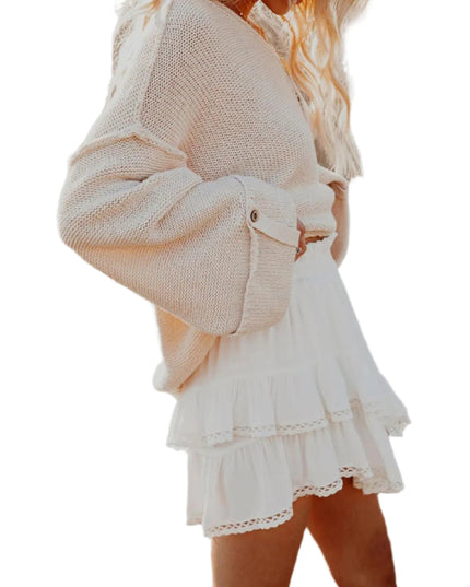 Minirok met hoge taille en ruches