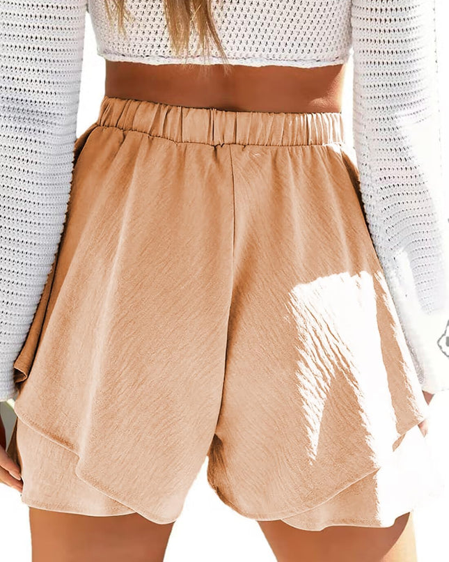 Hoge taille shorts met ruches