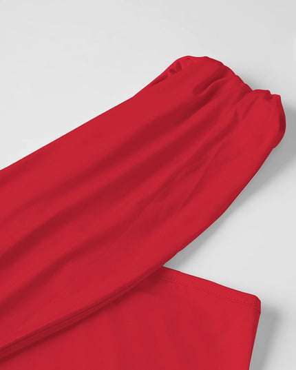 Mouwloze jersey top met asymmetrische halslijn