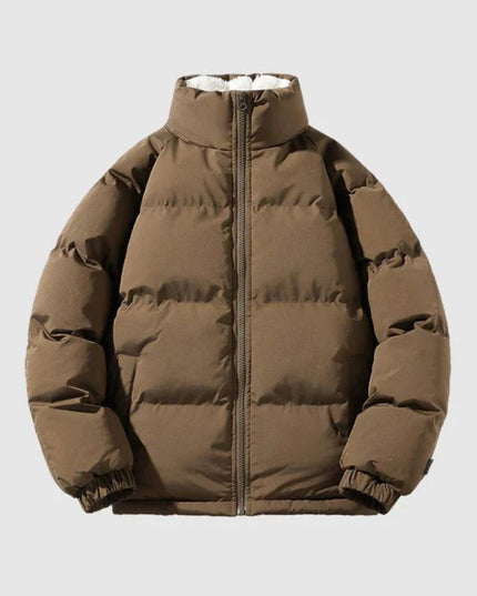 Gewatteerd, met fleece gevoerd pufferjack voor heren