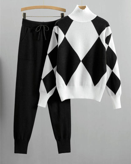 Casual set met lichte trui en broek