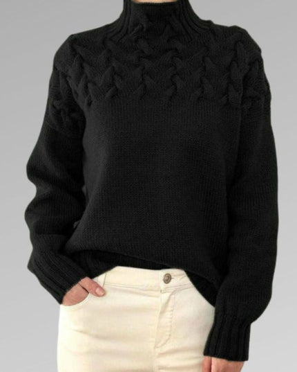 Elegante zigzag gebreide trui