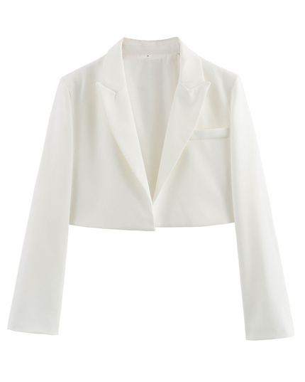Korte elegante jas met open voorkant