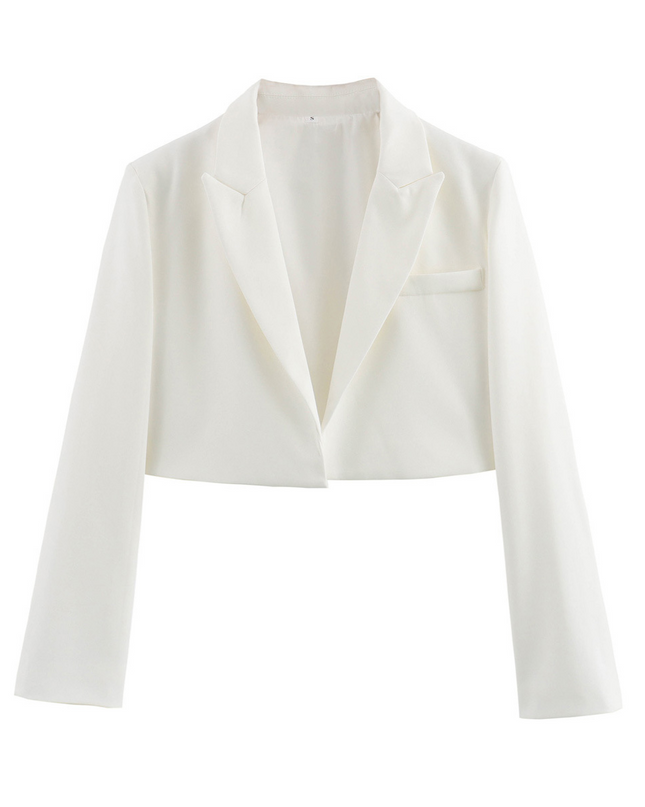 Korte elegante jas met open voorkant