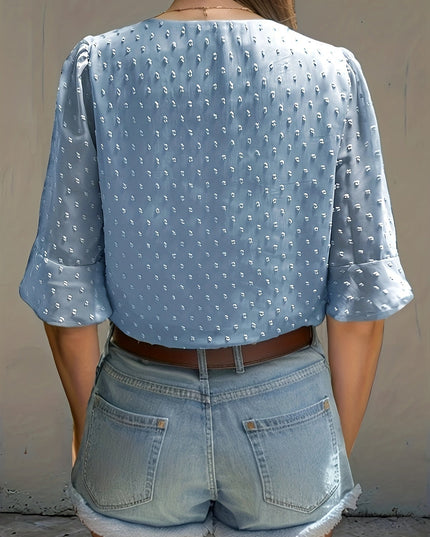Losse blouse met lage mouwen