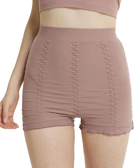 Strakke gestructureerde shorts