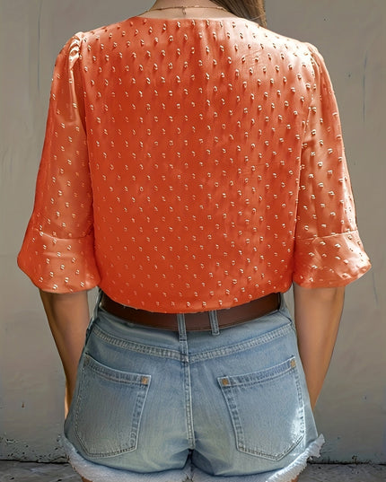 Losse blouse met lage mouwen