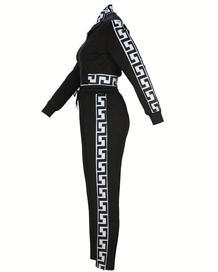 Sportblouse en -broek met printdetails