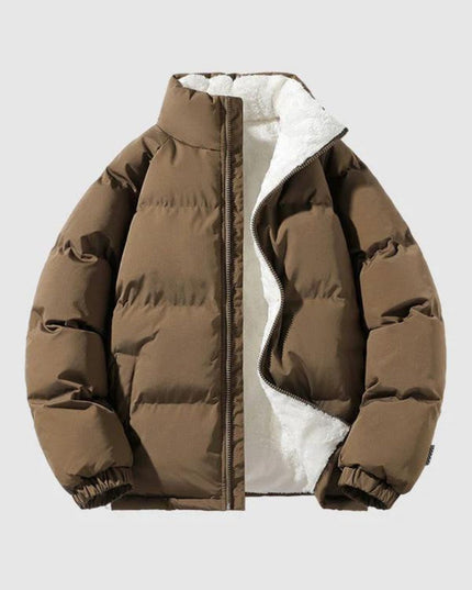 Gewatteerd, met fleece gevoerd pufferjack voor heren