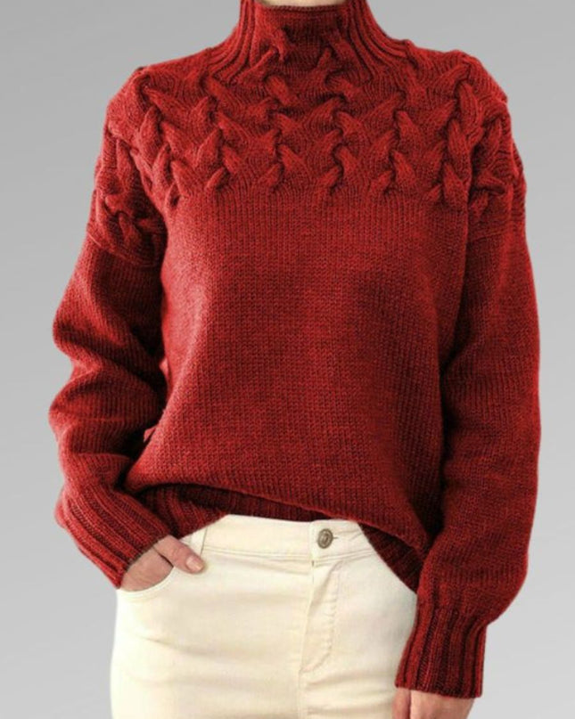 Elegante zigzag gebreide trui