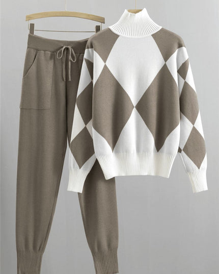 Casual set met lichte trui en broek