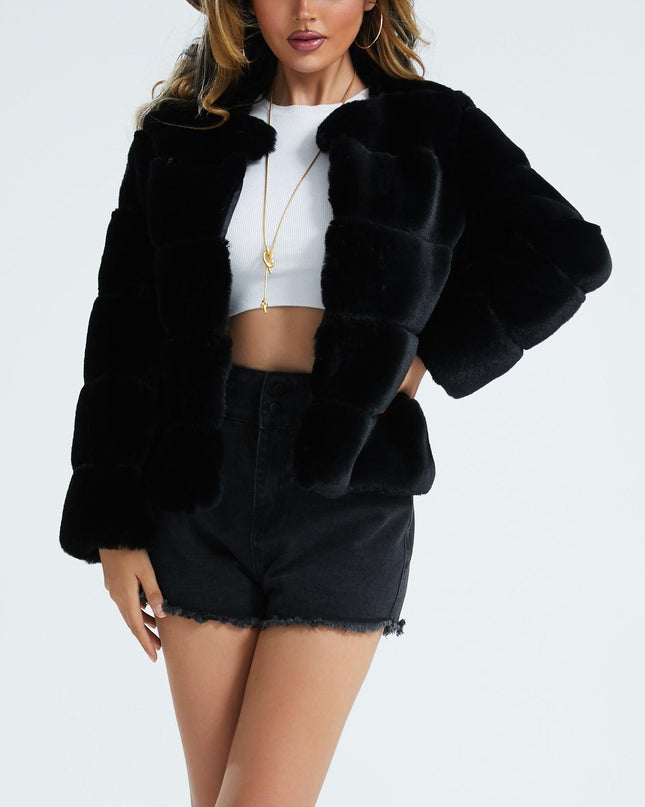 Fluffy vest met lange mouwen Rebeca
