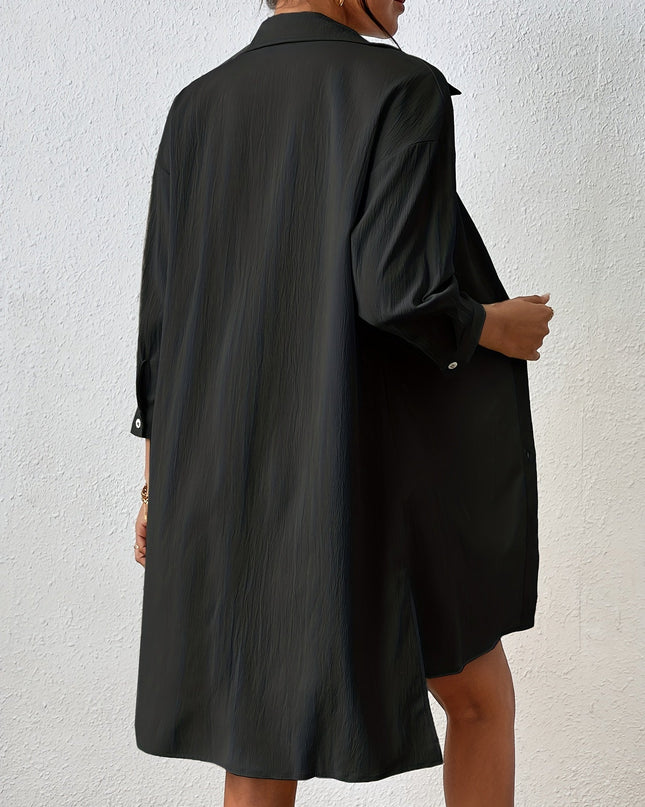 Overhemd en korte broek met elastische taille
